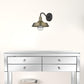 Brushed Gold Shallow Plate Shape Wall Light
