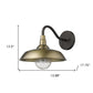 Antiqued Brass Seeded Dimmable Outdoor Hanging Light With Brass Shades