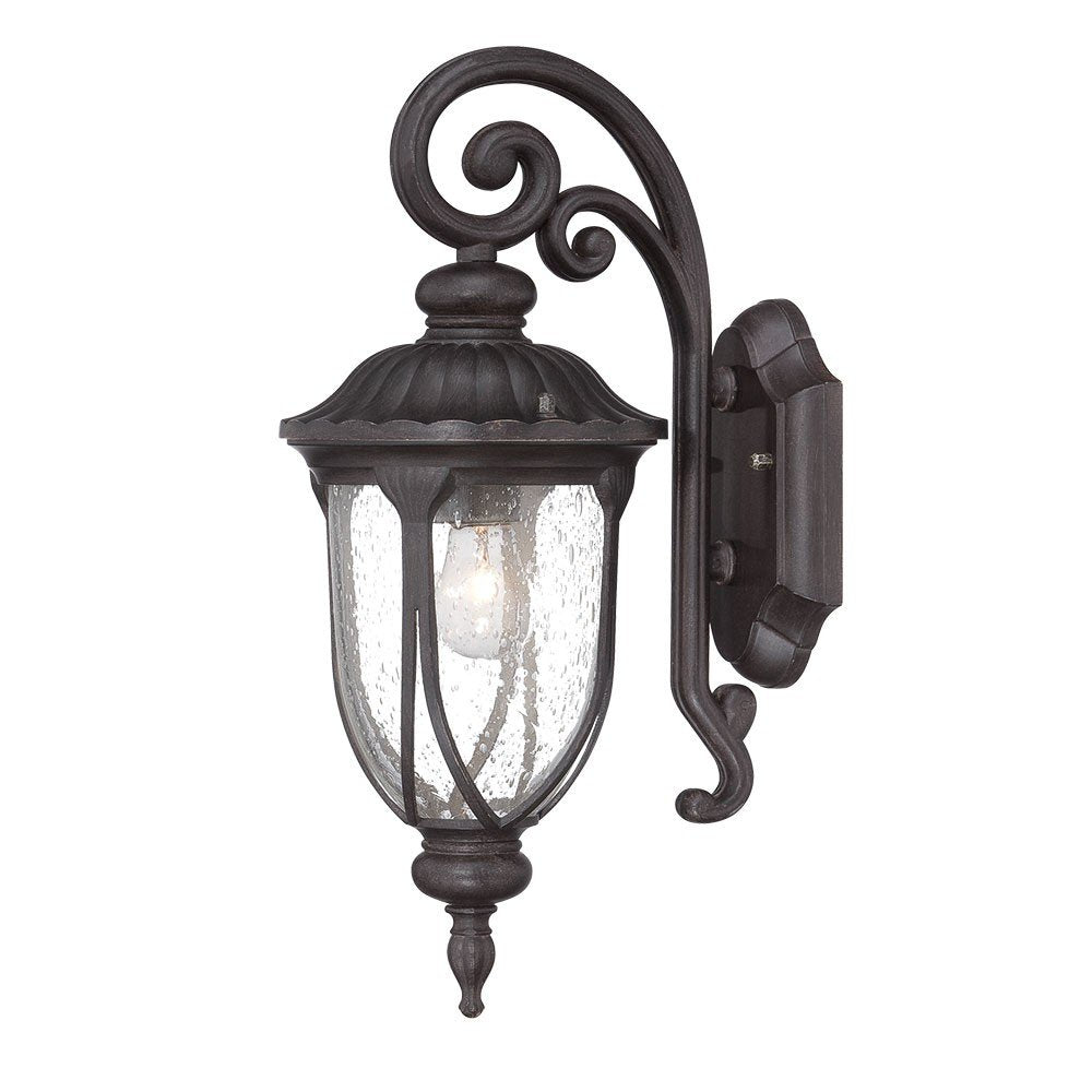 17" Black And Clear Metal Flush Mounted Sconce