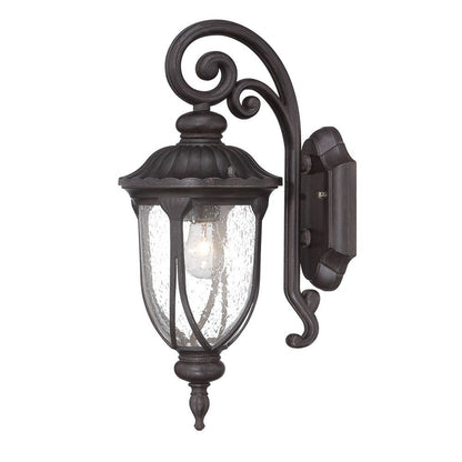 17" Black And Clear Metal Flush Mounted Sconce