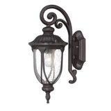 17" Black And Clear Metal Flush Mounted Sconce