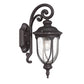 17" Black And Clear Metal Flush Mounted Sconce