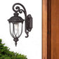 17" Black And Clear Metal Flush Mounted Sconce