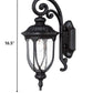 Matte Black Cast Aluminum Glass Lantern Wall Sconce