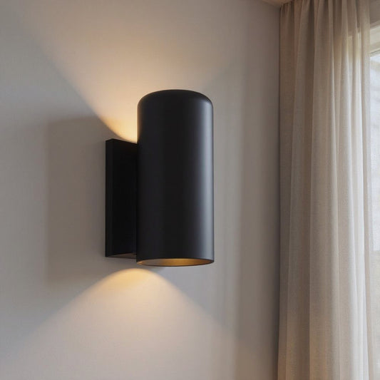 Minimalist Matte Black Wall Sconce
