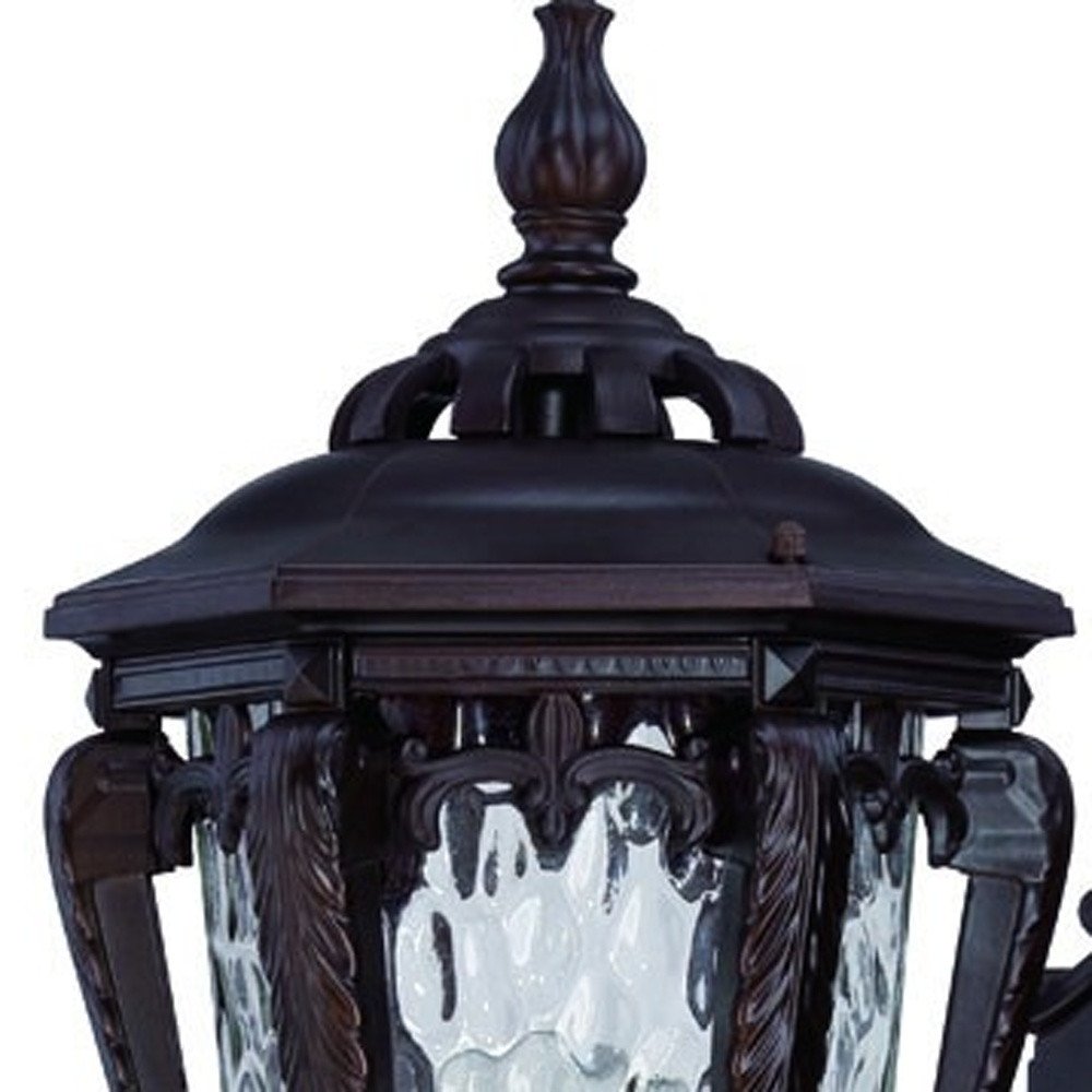 23" Black And Clear Metal and Glass Flush Mounted Sconce