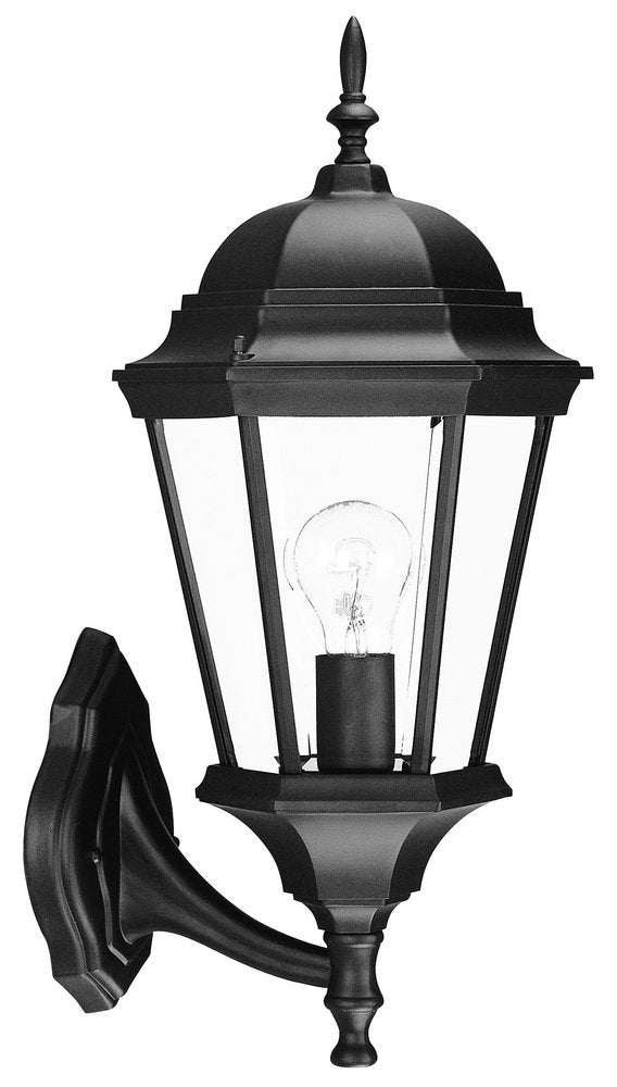 22" Black And Clear Metal Flush Mounted Sconce