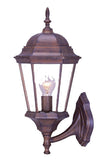 22" Dark Brown And Clear Metal Flush Mounted Sconce