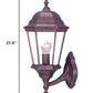 Dark Brown Swing Arm Lantern Wall Light