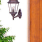 22" Dark Brown And Clear Metal Flush Mounted Sconce