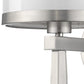 Silver Wall Light with White Sheer Fabric Shade