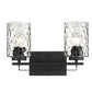 10" Black And Clear Metal Vanity Flush Mounted Sconce