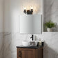 10" Black And Clear Metal Vanity Flush Mounted Sconce