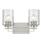 10" Silver And Clear Metal Vanity Flush Mounted Sconce