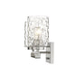 10" Silver And Clear Metal Vanity Flush Mounted Sconce