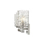 10" Silver And Clear Metal and Glass Vanity Flush Mounted Sconce