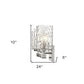 10" Silver And Clear Metal and Glass Vanity Flush Mounted Sconce
