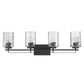 Livvy 4-Light Matte Black Vanity