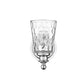 Silver Metal and Pebbled Glass Wall Light