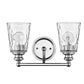 9" Silver And Clear Metal and Glass Vanity Flush Mounted Sconce