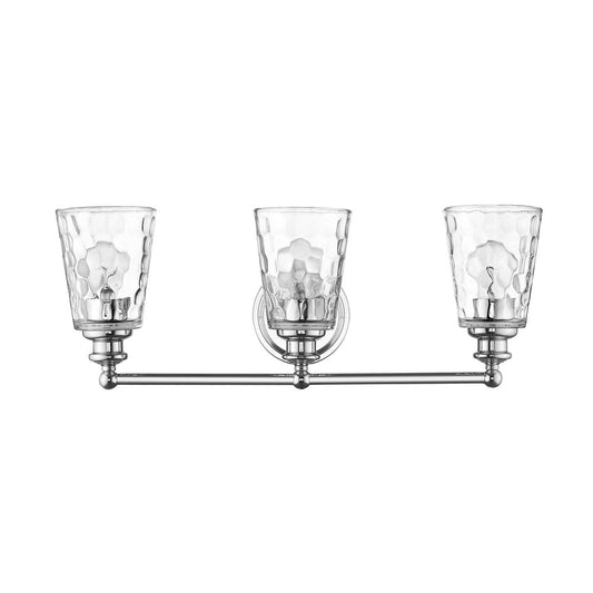 9" Silver And Clear Metal and Glass Vanity Flush Mounted Sconce