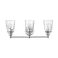 9" Silver And Clear Metal and Glass Vanity Flush Mounted Sconce