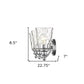 9" Silver And Clear Metal and Glass Vanity Flush Mounted Sconce