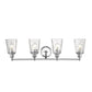 9" Silver And Clear Metal and Glass Vanity Flush Mounted Sconce