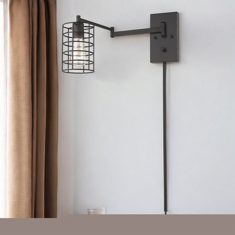 Industrial Bronze Metal Wall Sconce
