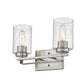 10" Silver And Clear Metal Vanity Flush Mounted Sconce