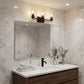 10" Black And Clear Metal Vanity Flush Mounted Sconce