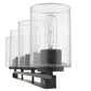 10" Black And Clear Metal Vanity Flush Mounted Sconce