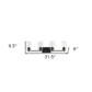 10" Black And Clear Metal Vanity Flush Mounted Sconce
