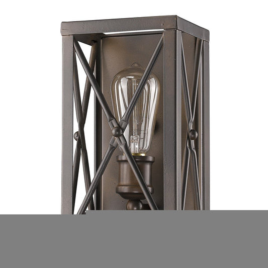 Antique Bronze Metal Geometric Wall Light