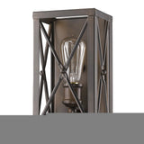 Antique Bronze Metal Geometric Wall Light