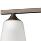 9" Bronze And White Metal and Glass Vanity Flush Mounted Sconce