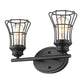 9" Black Metal Vanity Flush Mounted Sconce