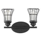 9" Black Metal Vanity Flush Mounted Sconce