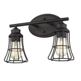 9" Bronze Metal Vanity Flush Mounted Sconce