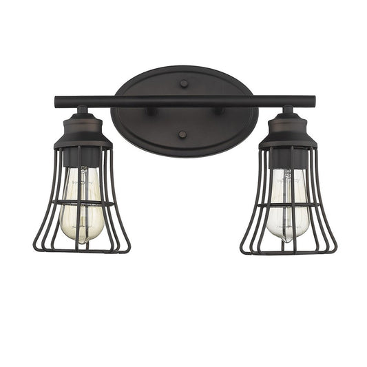 9" Bronze Metal Vanity Flush Mounted Sconce