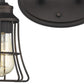 9" Bronze Metal Vanity Flush Mounted Sconce