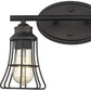 9" Bronze Metal Vanity Flush Mounted Sconce
