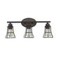 9" Bronze Metal Vanity Flush Mounted Sconce