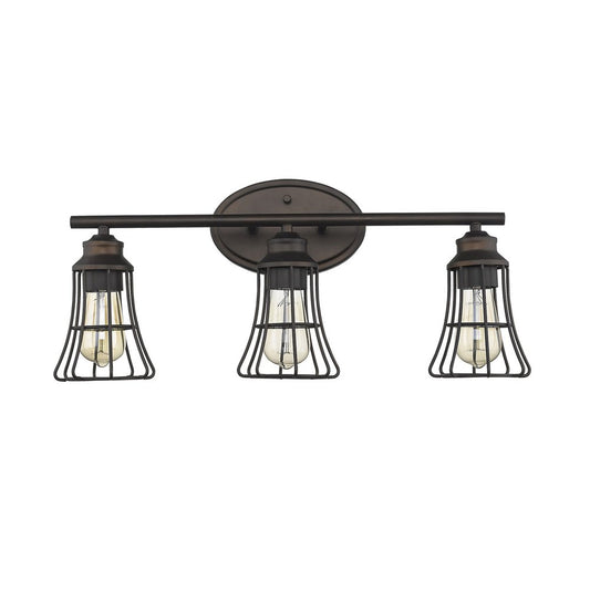 9" Bronze Metal Vanity Flush Mounted Sconce