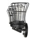 9" Black Metal Vanity Flush Mounted Sconce