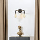 Two Light Industrial Textured Gray Wall Light