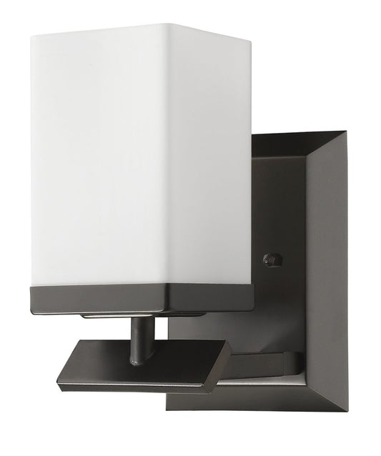 5" Black And White Metal Flush Mounted Sconce