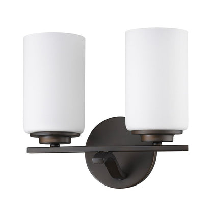 10" Black And White Metal Vanity Flush Mounted Sconce