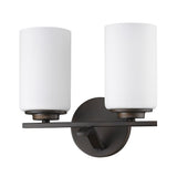 10" Black And White Metal Vanity Flush Mounted Sconce