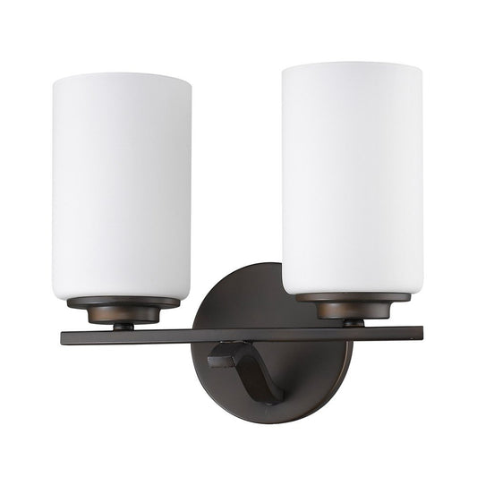 11" Black And White Metal Flush Mounted Sconce
